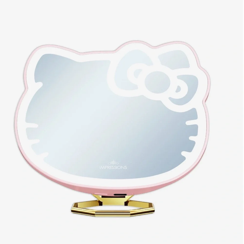 🩷Hello Kitty® Pocket Mirror with Ring Stand - Pink and Gold🩷